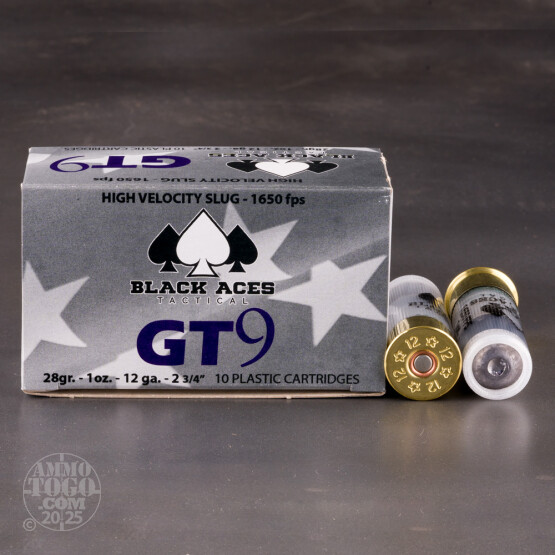 200rds – 12 Gauge Black Aces Tactical 2-3/4" 1oz. Rifled Slug Ammo