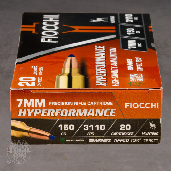 20rds – 7mm PRC Fiocchi Hyperformance 150gr. TTSX Ammo