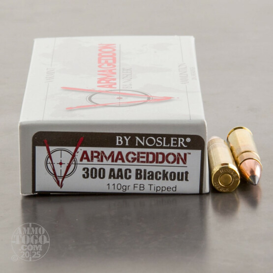 200rds - 300 AAC BLACKOUT Nosler Varmageddon 110gr. FB Tipped Ammo