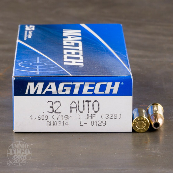 50rds - 32 ACP Magtech 71gr. JHP Ammo