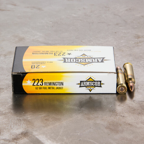 1000rds - .223 ARMSCOR USA Precision 62gr. FMJ Ammo