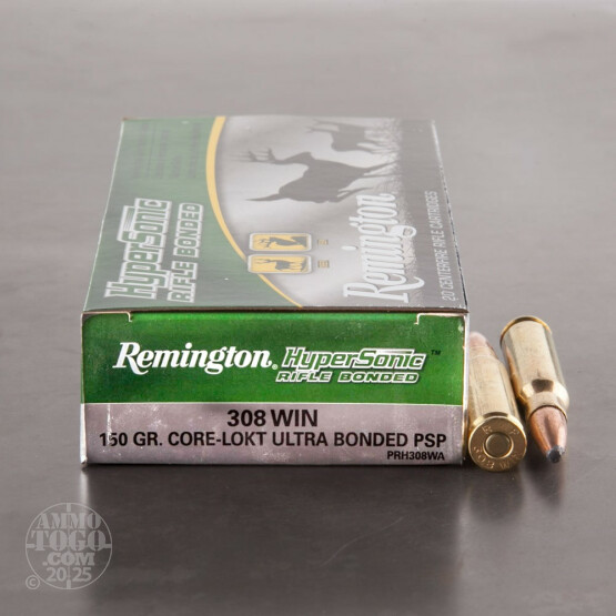 20rds - 308 Win Remington Hypersonic 150gr. Core-Lokt Ultra Bonded PSP Ammo