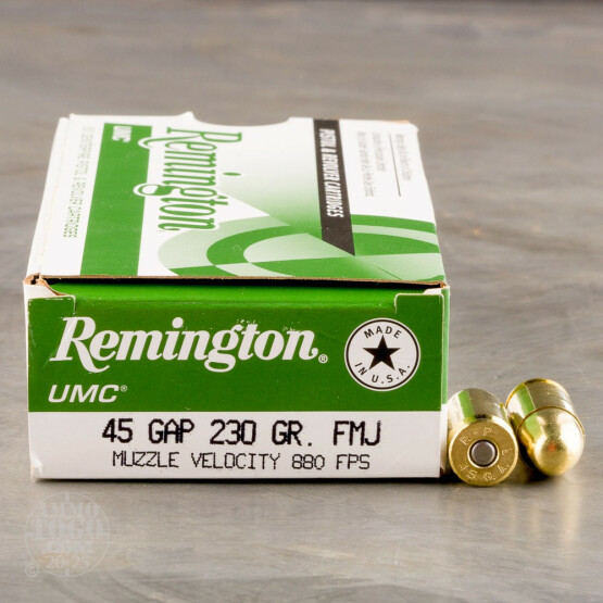 500rds - 45 GAP Remington UMC 230gr. FMJ Ammo