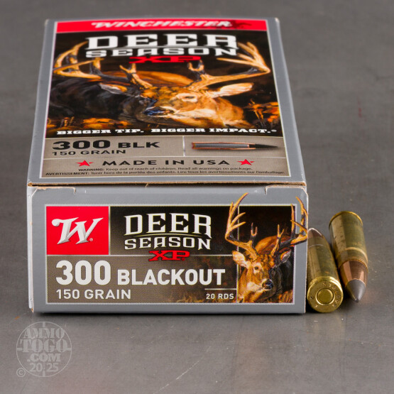 200rds – 300 AAC Blackout Winchester Deer Season XP 150gr. Extreme Point Ammo