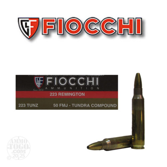200rds - 223 Rem Fiocchi 50gr Tundra Green Lead Free Ammo