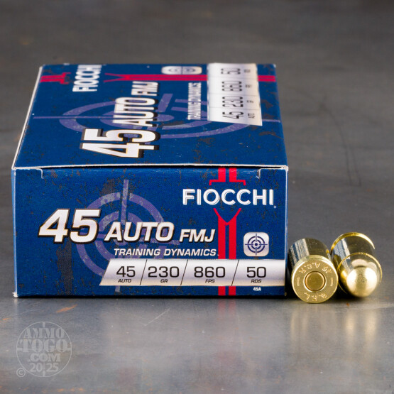 500rds - 45 ACP Fiocchi 230gr. FMJ Ammo