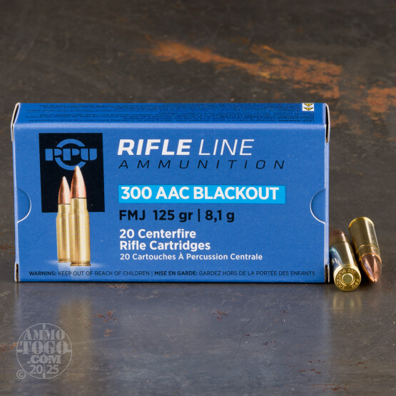 20rds – 300 AAC Blackout Prvi Partizan 125gr. FMJ Ammo