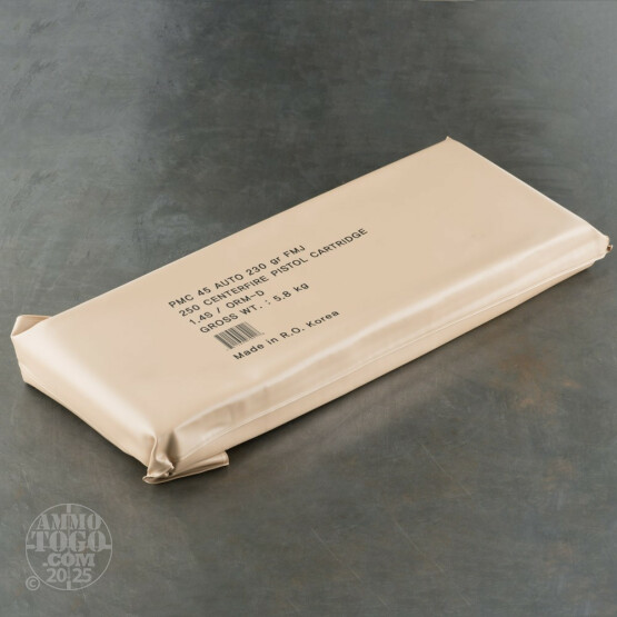 250rds - 45 Auto PMC 230gr. FMJ Sealed Battle Pack Ammo