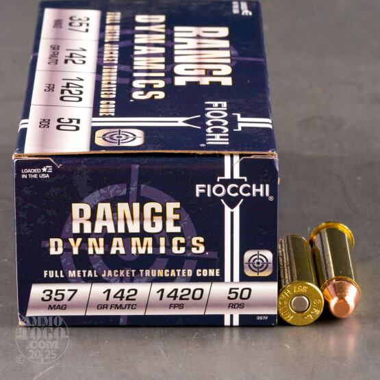 50rds - 357 Mag Fiocchi 142gr. FMJ Ammo