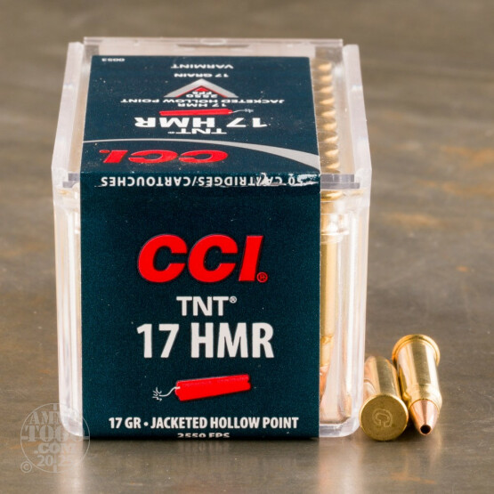 50rds - 17 HMR CCI 17gr. TNT Hollow Point Ammo