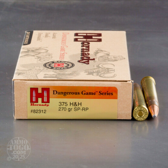 20rds - 375 H&H Mag Hornady 270gr. SP-RP Ammo