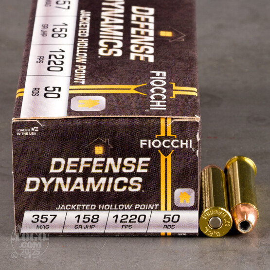 50rds - 357 Magnum Fiocchi Shooting Dynamics 158gr. JHP Ammo