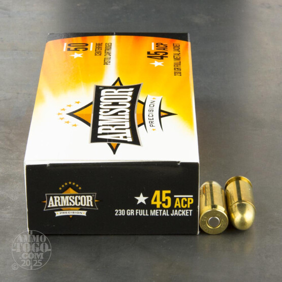 50rds - 45 ACP ARMSCOR USA Precision 230gr. FMJ Ammo