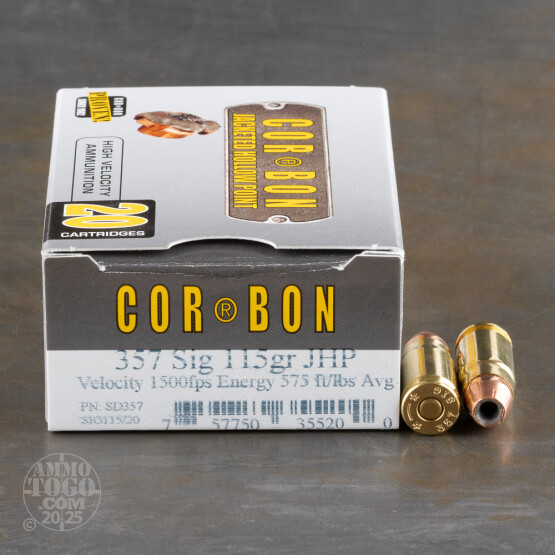 20rds - 357 Sig Corbon 115gr. HP Ammo