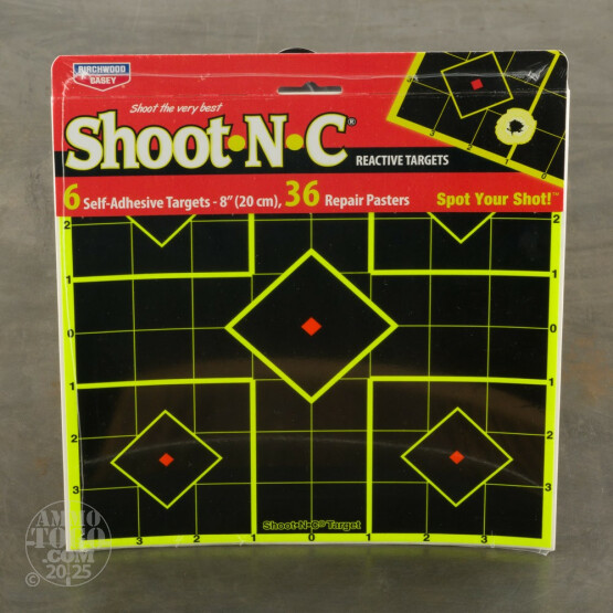 1 - Birchwood Casey Shoot N C Target 8" Sight-In Target 6 Pack