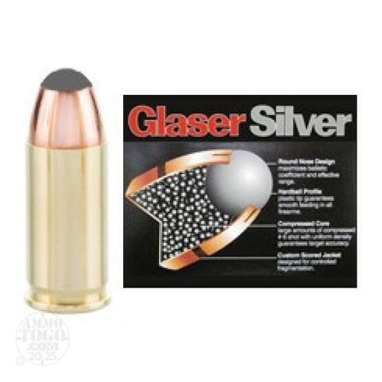 6rds - 32 Auto Glaser 55gr Silver Safety Slug