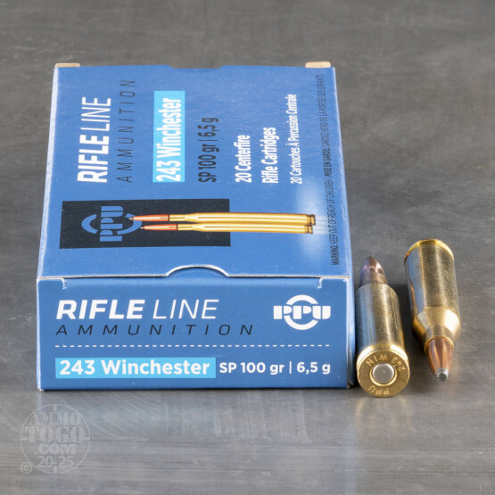 20rds – 243 Win Prvi Partizan 100gr. SP Ammo