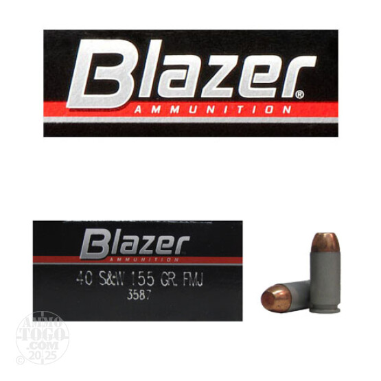 1000rds - 40 S&W CCI Blazer 155gr. TMJ Ammo