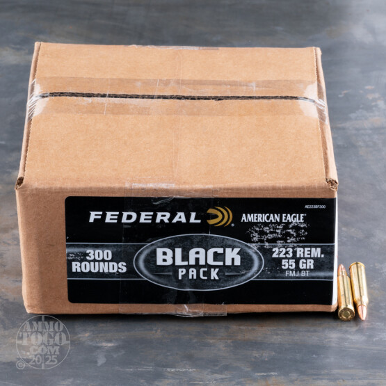 300rds – 223 Rem Federal American Eagle Black 55gr. FMJBT Ammo - BLACK PACK BUCK$  $20 REBATE