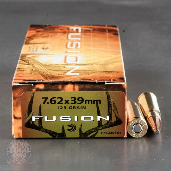 20rds - 7.62x39 Federal Fusion 123gr. SP Ammo