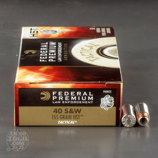 1000rds - 40 S&W Federal Premium Law Enforcement 155gr. HST JHP Ammo