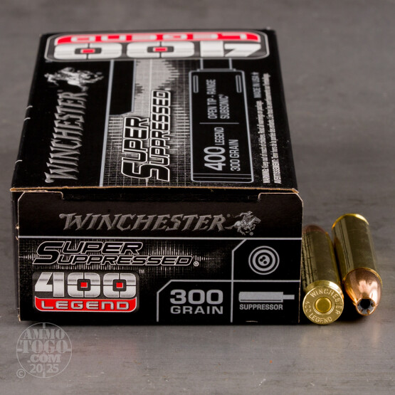 20rds – 400 Legend Winchester Super Suppressed 300gr. Open Tip Ammo