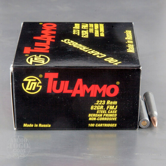 1000rds – 223 Tula 62gr. FMJ Ammo