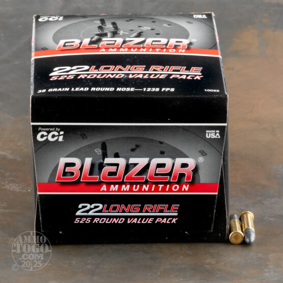 525rds – 22 LR Blazer 38gr. LRN Ammo