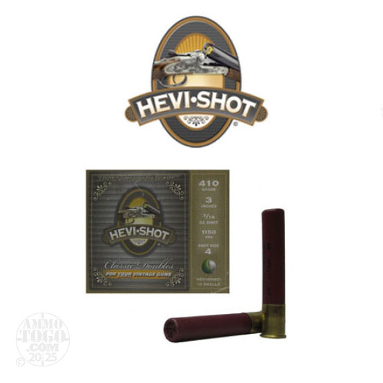 10rds - .410 Gauge Hevi-Shot Classic Doubles 3" 7/16oz. #4 Shot Ammo