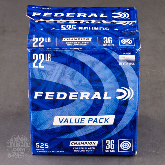 5250rds - 22LR Federal Champion 36gr Copper Plated Hollow Point Ammo