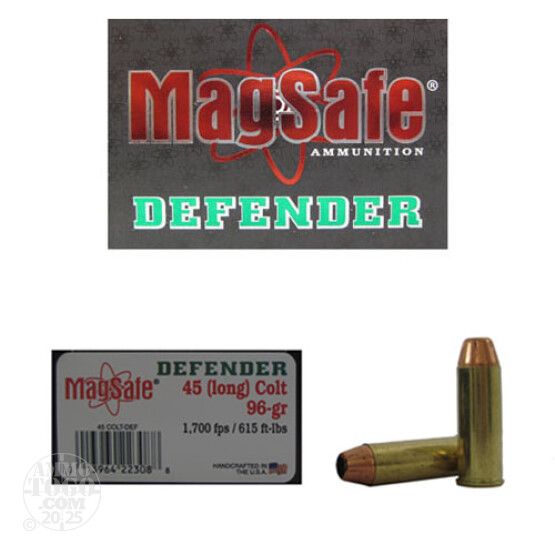 10rds - 45 (Long) Colt Magsafe 96gr. Defender Ammo