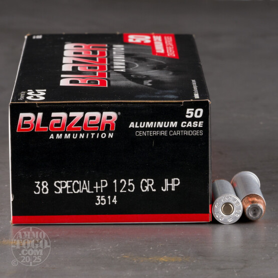 50rds – 38 Special +P Blazer 125gr. JHP Ammo