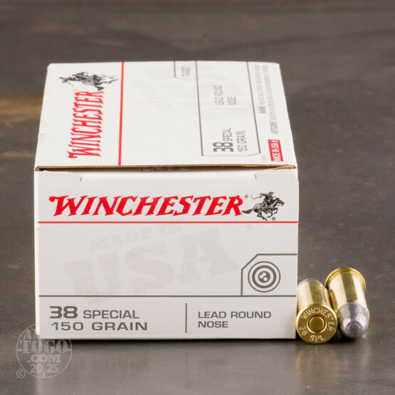 50rds - 38 Special Winchester USA 150gr. LRN Ammo