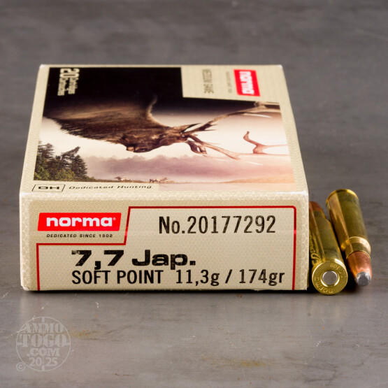 20rds – 7.7 Japanese Norma 174gr. SP Ammo