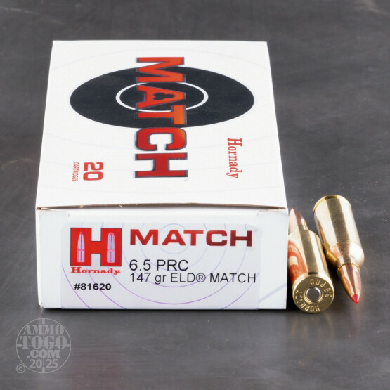 20rds – 6.5 PRC Hornady 147gr. ELD Match Ammo