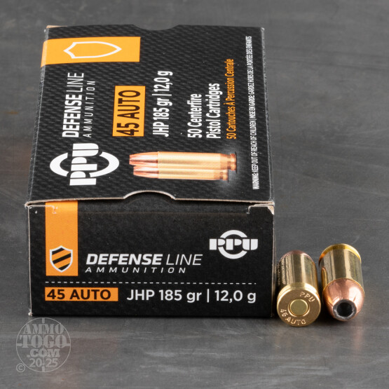 50rds - 45 ACP Prvi Partizan 185gr. SJHP Ammo