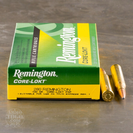20rds - 280 Remington 140gr. Core-Lokt PSP Ammo