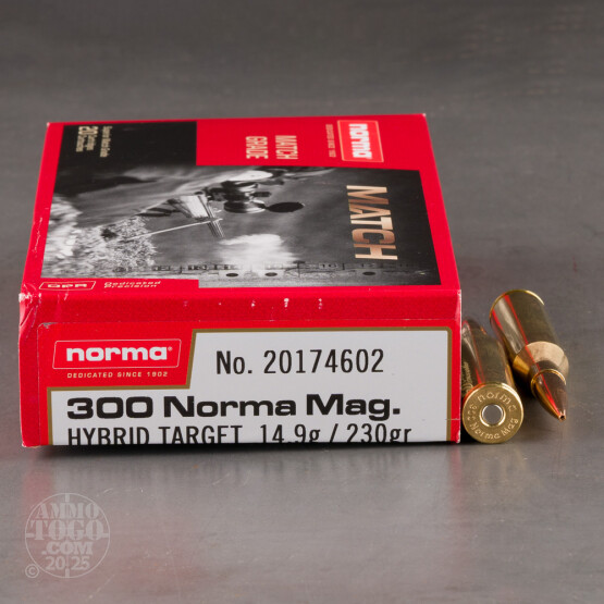 20rds – 300 Norma Mag Norma Match 230gr. HPBT Ammo