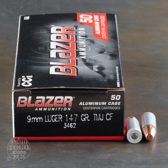 1000rds - 9mm Blazer 147gr. TMJ Clean-Fire Ammo
