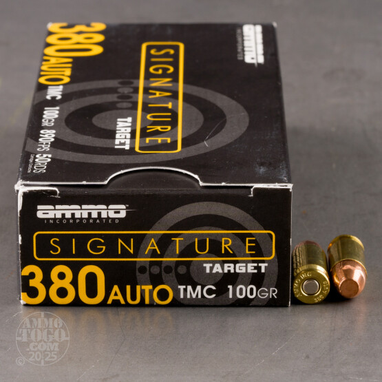 50rds – 380 ACP Ammo Inc. 100gr. TMJ Ammo