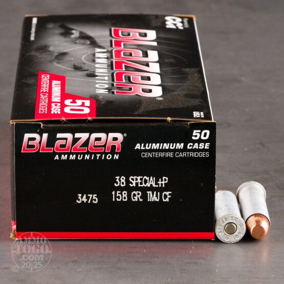 1000rds – 38 Special +P Blazer Clean-Fire 158gr. TMJ Ammo