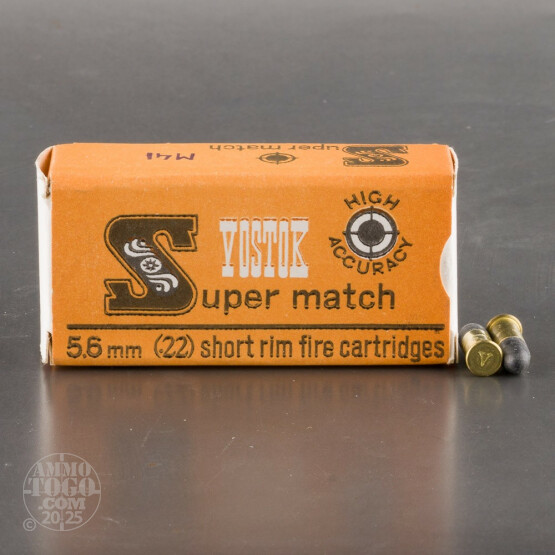 7200rds - 22 Short Vostok Super Match 28gr. LRN Ammo 
