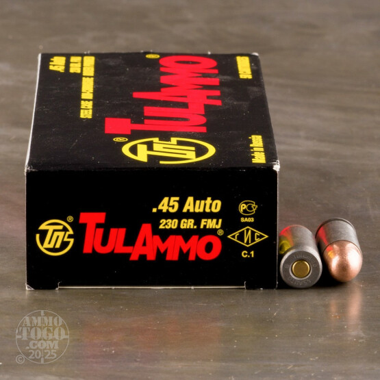 50rds - 45 ACP Tula 230gr. FMJ Ammo