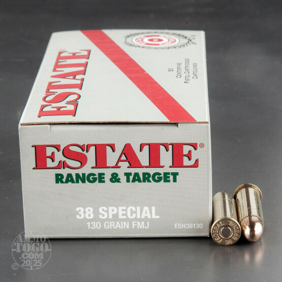 50rds - 38 Special Estate 130gr. FMJ Ammo