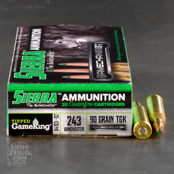 20rds – 243 Win Sierra 90gr. GameChanger Ammo