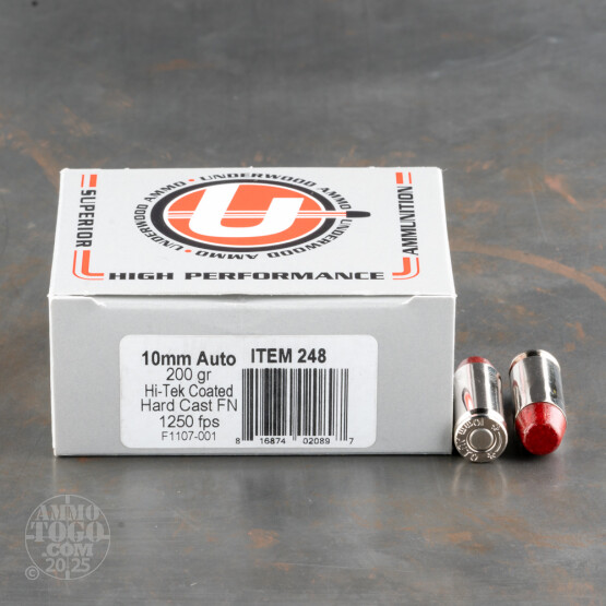 20rds – 10mm Underwood 200gr. Hard Cast Ammo