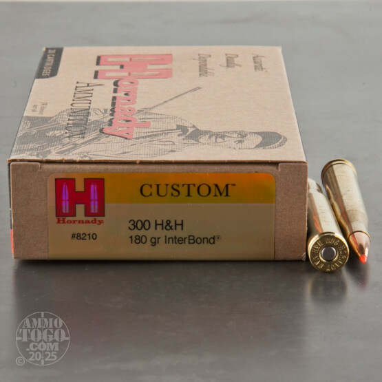 20rds - 300 H&H Hornady 180gr InterBond Ammo