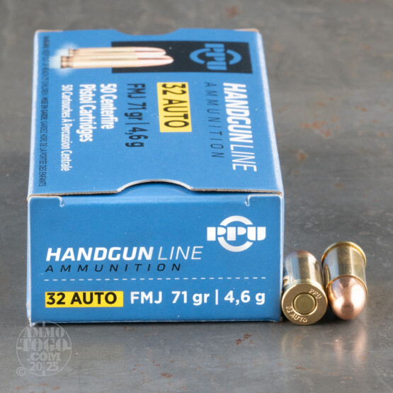 50rds - 32 Auto Prvi Partizan 71gr. FMJ Ammo