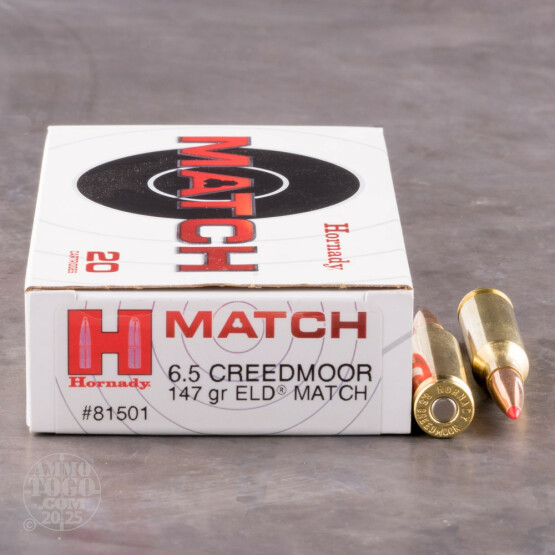 200rds – 6.5 Creedmoor Hornady 147gr. ELD Match Ammo