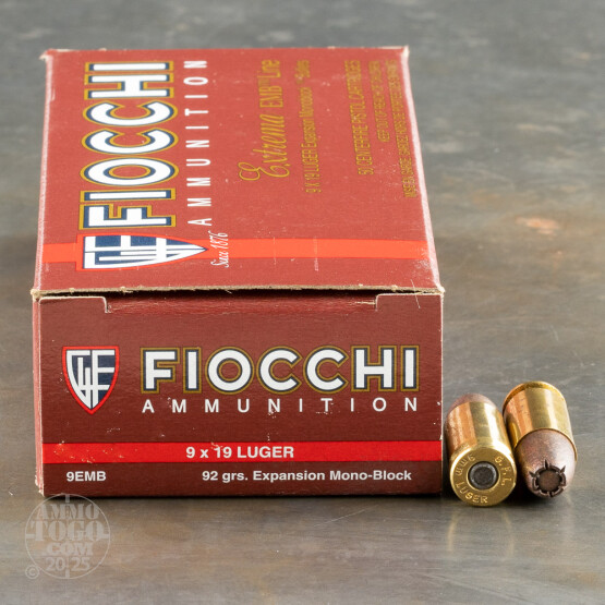 500rds - 9mm Fiocchi Expansion Mono-Block 92gr. Self Defense Ammo